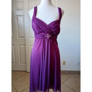 Windsor Beaded Waist Party Cocktails Dress Purple Medium Cocktails Embellished